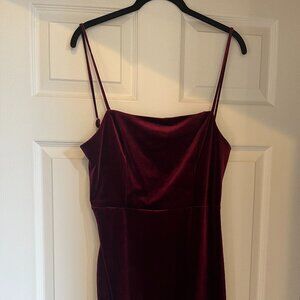 Urban Outfitters Maroon Velvet Dress